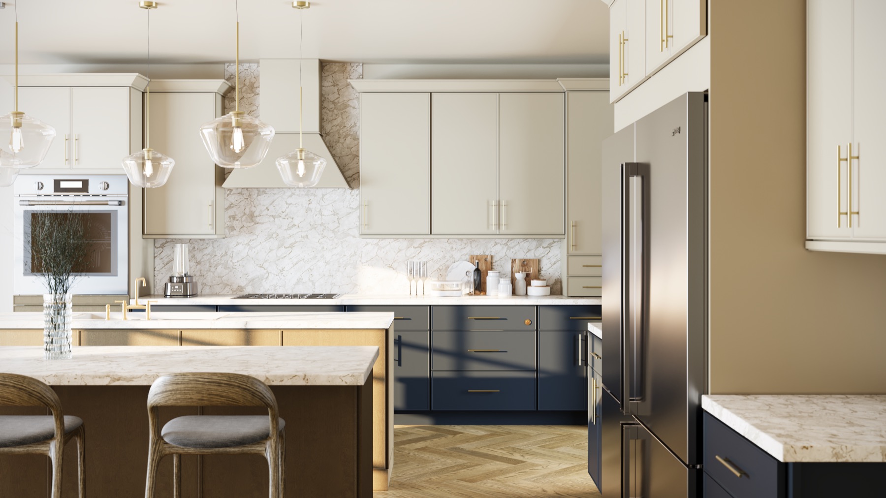 Allure | Echo | Timber Dove and Indigo kitchen
